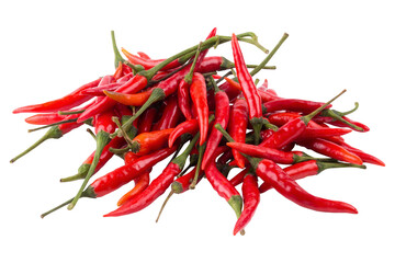 Red hot chili peppers isolated onalpha background. Spicy chilli peppers.