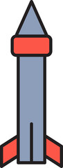 missile and rocket icon illustration