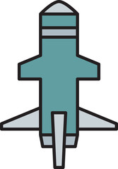 Fototapeta premium missile and rocket icon illustration