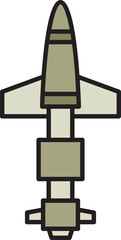 Fototapeta premium missile and rocket icon illustration