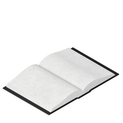 3d rendering illustration of an open book