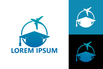 Flight study logo template design vector