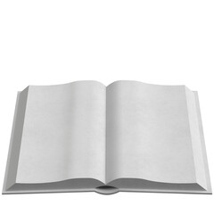 3d rendering illustration of an open book