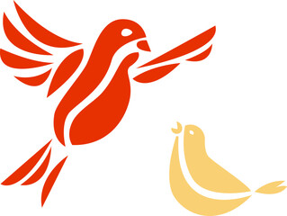 Bird silhouette isolated vector illustration for logo or icon