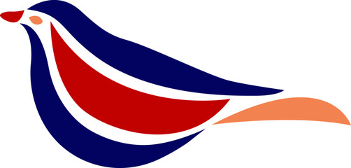 Bird silhouette isolated vector illustration for logo or icon