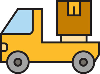 pickup truck icon illustration