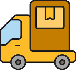 lorry truck icon illustration