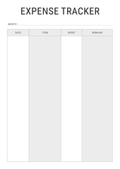 Expense Tracker planner