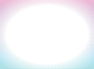 Fototapeta premium シンプルなハーフトーンのフレームイラスト素材