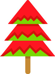 Fototapeta premium decorative Christmas tree illustration
