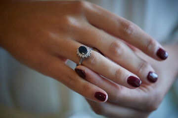 mano, anillos, precioso