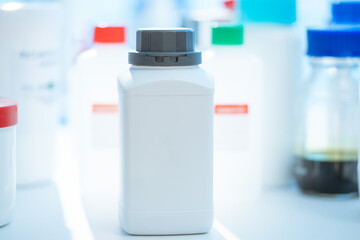 Plastic container for storing chemicals and food additives