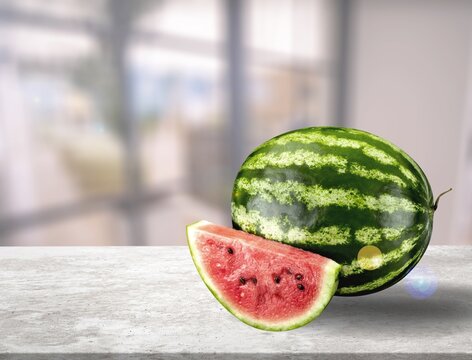 Fresh ripe sweet watermelon fruit