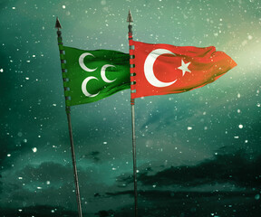 Ottoman Empire and the Turkish Flag - Turkey