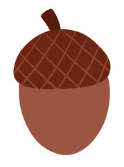 Acorn cartoon icon.