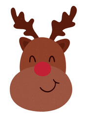 Reindeer christmas icon.