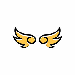 Wings Logo, Eagle wing logo,bird symbol,freedom logo, Sport logo,vector logo template.
