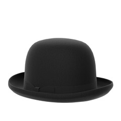 3d rendering illustration of a bowler hat