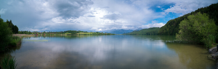 Panorama view of the sea and sky