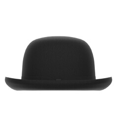 3d rendering illustration of a bowler hat