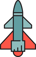 missile and rocket icon illustration