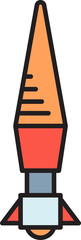missile and rocket icon illustration