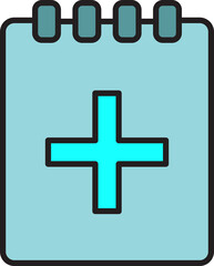 Fototapeta premium notepad and plus icon