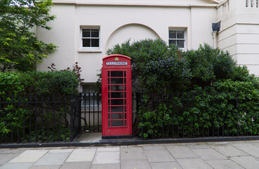 Telephone box in the city of london