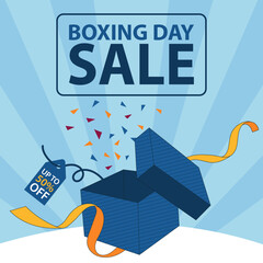 Boxing Day Sale background. Happy Boxing Day event