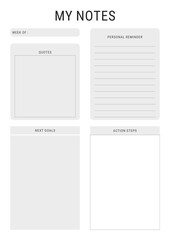 My Notes Planner Template Design