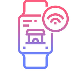 Smart line gradient icon