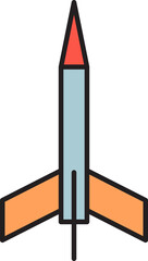 Fototapeta premium missile and rocket icon illustration