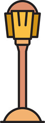 street lamp pole icon illustration