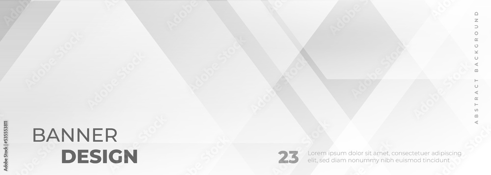 Poster soft gray abstract modern banner design. white wide geometric abstract background. vector illustrati