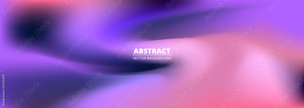 Aufkleber Bright multicolored holographic wide background. Abstract liquid colorful gradient creative banner. Blurred soft blend color gradation minimalist background. Vector illustration.