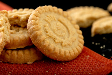 Closeup of cookies on a plate