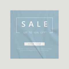 Mega sale banner template design for web or social media, Sale special up to 50% off.