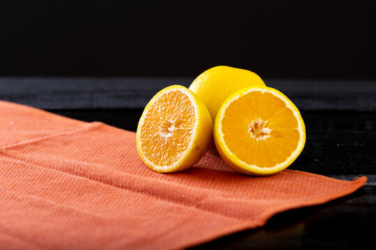 orange on black
