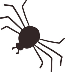 Spider clipart illustration element, halloween party decoration