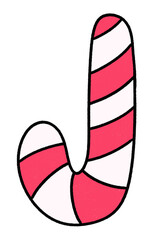 Christmas candy cane Icon.