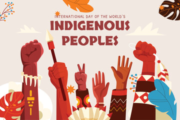 Indigenous Peoples Day. Holiday concept. Template for background, banner, card.