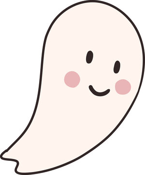 Cute ghost clipart illustration character