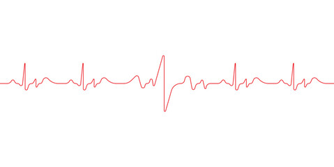 Electrocardiogram. Heart beat. Medical healthcare symbol
