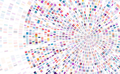 Dna test infographic. Genome sequence map.