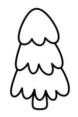 Christmas tree line Icon.