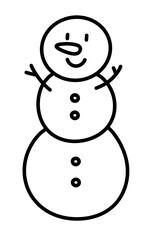 Snow man line Icon.