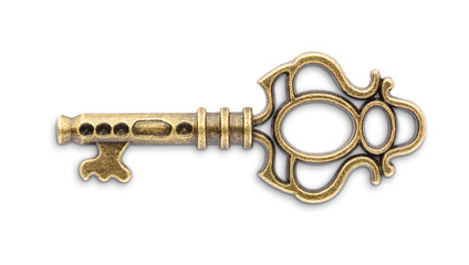 Vintage golden skeleton key