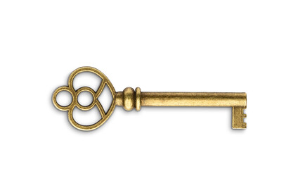 Vintage golden skeleton key