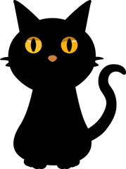 black cat cartoon cute