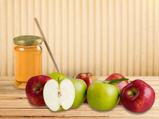 Tasty fresh ripe juicy apples fruits